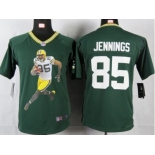 nike youth nfl jerseys green bay packers #85 jennings green[portrait fashion]