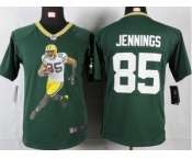 nike youth nfl jerseys green bay packers #85 jennings green[portrait fashion]