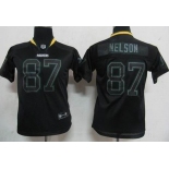 nike youth nfl jerseys green bay packers #87 nelson black[lights out]