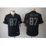 nike youth nfl jerseys green bay packers #87 nelson black[nike impact limited]