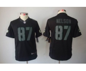 nike youth nfl jerseys green bay packers #87 nelson black[nike impact limited]