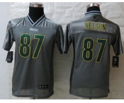 nike youth nfl jerseys green bay packers #87 nelson grey[nike vapor]