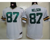 nike youth nfl jerseys green bay packers #87 nelson white[nike]