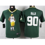 nike youth nfl jerseys green bay packers #90 raji green[portrait fashion]