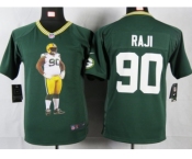 nike youth nfl jerseys green bay packers #90 raji green[portrait fashion]