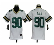 nike youth nfl jerseys green bay packers #90 raji white[nike]