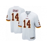 Men Nike Washington Redskins #14 Ryan Grant Game White NFL Jersey