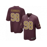 Men Nike Washington Redskins #98 Matthew Ioannidis Game Burgundy Red Gold Number Alternate 80TH Anniversary NFL Jersey