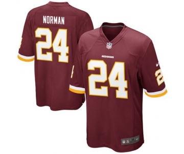 Men Washington Redskins #24 Josh Norman Burgundy Home Game Jersey