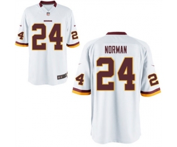 Men Washington Redskins #24 Josh Norman White Game Jersey