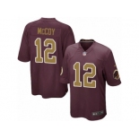 Men's Nike Washington Redskins #12 Colt McCoy Game Burgundy Red Gold Number Alternate 80TH Anniversary NFL Jersey