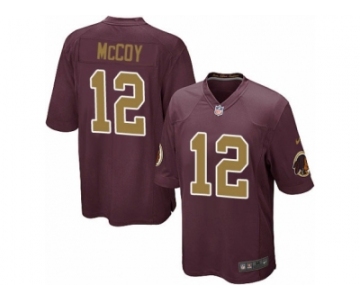 Men's Nike Washington Redskins #12 Colt McCoy Game Burgundy Red Gold Number Alternate 80TH Anniversary NFL Jersey