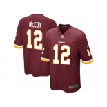 Men's Nike Washington Redskins #12 Colt McCoy Game Burgundy Red Team Color NFL Jersey