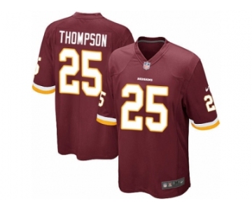 Men's Nike Washington Redskins #25 Chris Thompson Game Burgundy Red Team Color NFL Jersey