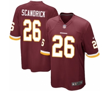 Men's Nike Washington Redskins #26 Orlando Scandrick Game Burgundy Red Team Color NFL Jersey