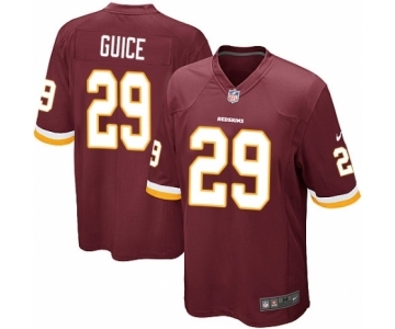 Men's Nike Washington Redskins #29 Derrius Guice Game Burgundy Red Team Color NFL Jersey