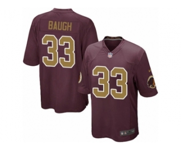 Men's Nike Washington Redskins #33 Sammy Baugh Game Burgundy Red Gold Number Alternate 80TH Anniversary NFL Jersey