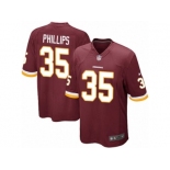 Men's Nike Washington Redskins #35 Dashaun Phillips Game Burgundy Red Team Color NFL Jersey