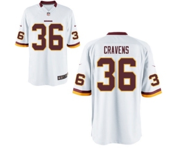 Men's Nike Washington Redskins #36 Su'a Cravens Game White NFL Jersey