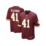 Men's Nike Washington Redskins #41 Will Blackmon Game Burgundy Red Team Color NFL Jersey