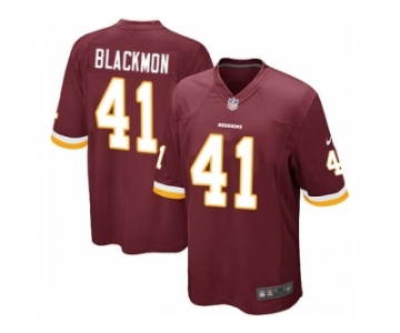 Men's Nike Washington Redskins #41 Will Blackmon Game Burgundy Red Team Color NFL Jersey