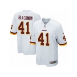 Men's Nike Washington Redskins #41 Will Blackmon Game White NFL Jersey