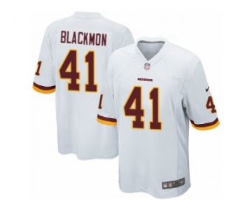 Men's Nike Washington Redskins #41 Will Blackmon Game White NFL Jersey