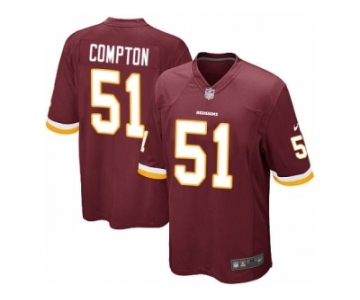 Men's Nike Washington Redskins #51 Will Compton Game Burgundy Red Team Color NFL Jersey