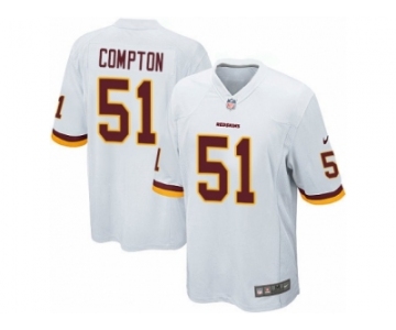 Men's Nike Washington Redskins #51 Will Compton Game White NFL Jersey