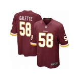 Men's Nike Washington Redskins #58 Junior Galette Game Burgundy Red Team Color NFL Jersey