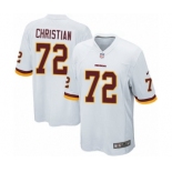 Men's Nike Washington Redskins #72 Geron Christian Game White NFL Jersey