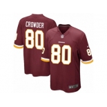 Men's Nike Washington Redskins #80 Jamison Crowder Game Burgundy Red Team Color NFL Jersey