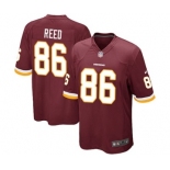 Men's Nike Washington Redskins #86 Jordan Reed Game Red Team Color NFL Jersey