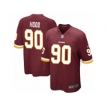 Men's Nike Washington Redskins #90 Ziggy Hood Game Burgundy Red Team Color NFL Jersey