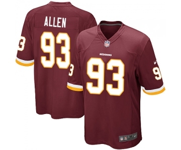 Men's Nike Washington Redskins #93 Jonathan Allen Game Burgundy Red Team Color NFL Jersey