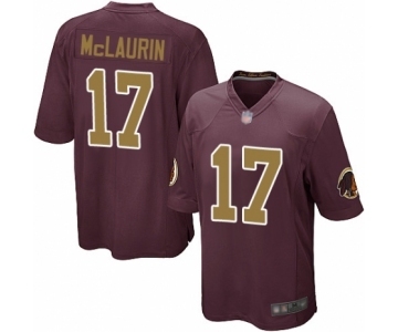 Men's Washington Redskins #17 Terry McLaurin Game Burgundy Red Gold Number Alternate 80TH Anniversary Football Jersey