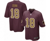 Men's Washington Redskins #18 Trey Quinn Game Burgundy Red Gold Number Alternate 80TH Anniversary Football Jersey