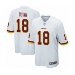 Men's Washington Redskins #18 Trey Quinn Game White Football Jersey