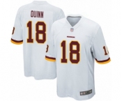 Men's Washington Redskins #18 Trey Quinn Game White Football Jersey