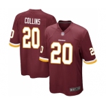 Men's Washington Redskins #20 Landon Collins Game Burgundy Red Team Color Football Jersey