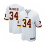 Men's Washington Redskins #34 Wendell Smallwood Game White Football Jersey