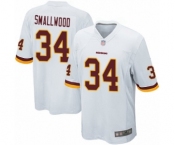 Men's Washington Redskins #34 Wendell Smallwood Game White Football Jersey