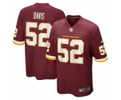 Men's Washington Redskins #52 Jamin Davis Nike Burgundy 2021 NFL Draft First Round Pick Game Jersey