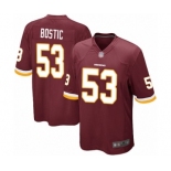 Men's Washington Redskins #53 Jon Bostic Game Burgundy Red Team Color Football Jersey