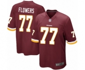 Men's Washington Redskins #77 Ereck Flowers Game Burgundy Red Team Color Football Jersey