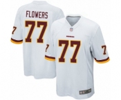 Men's Washington Redskins #77 Ereck Flowers Game White Football Jersey