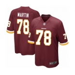 Men's Washington Redskins #78 Wes Martin Game Burgundy Red Team Color Football Jersey