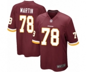 Men's Washington Redskins #78 Wes Martin Game Burgundy Red Team Color Football Jersey