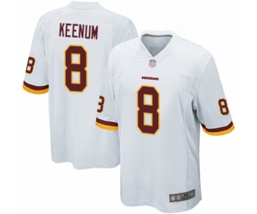 Men's Washington Redskins #8 Case Keenum Game White Football Jersey