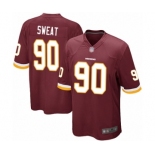 Men's Washington Redskins #90 Montez Sweat Game Burgundy Red Team Color Football Jersey